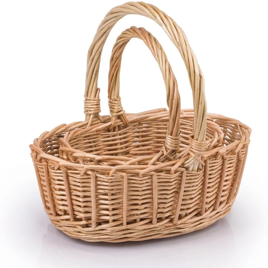 Woodluv Wicker Storage Baskets Set of 2 – photo 1